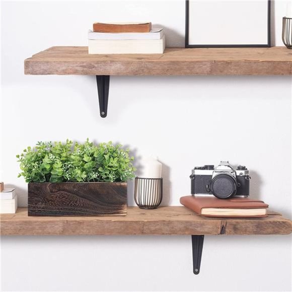 Artificial Eucalyptus in Rectangular Wood Box Potted Fake Plants Mantle Decor - Picture 5 of 7